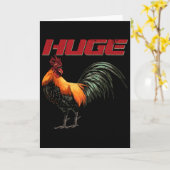 Carte Coq énorme poulet oiseau combat Erel (Fleur jaune)