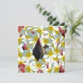 Carte Coq Et Frangipanis, (Debout devant)