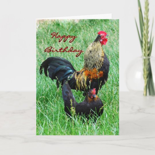 Carte Coq Et Poule De Joyeux Anniversaire Zazzle Be