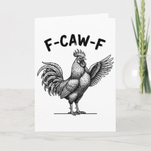 Carte Coq F-caw-f Poulet, Attitude de Basse-cour Bruyant