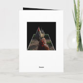 Carte Coq Fluffy Avec Hen, (Dos)