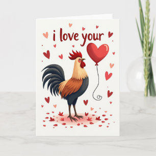 Carte Coq Je T'Aime