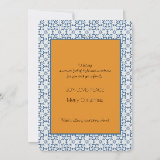 Carte Coq portugais et toast Père Noël au Nouvel An (Dos)