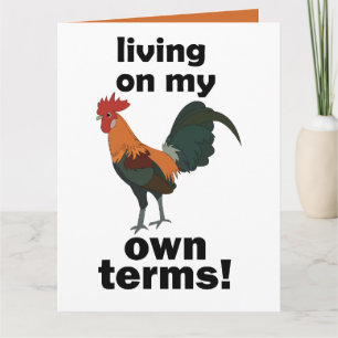 Carte Coq sauvage vivant à ma manière