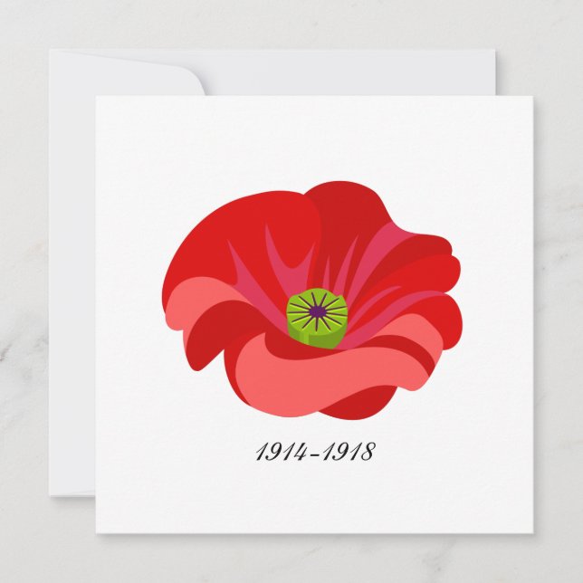 Carte Coquelicot commémoratif (Devant)
