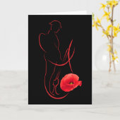 Carte Coquelicot rouge de soldat Memorial militaire Jour (Fleur jaune)