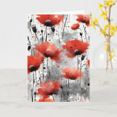 Carte Coquelicots - Fleurs aquarelle (Fleur jaune)
