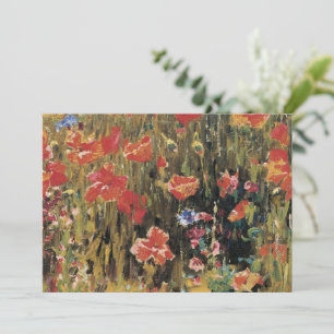 Carte Coquelicots par Robert Vonnoh, Impressionnisme Vin