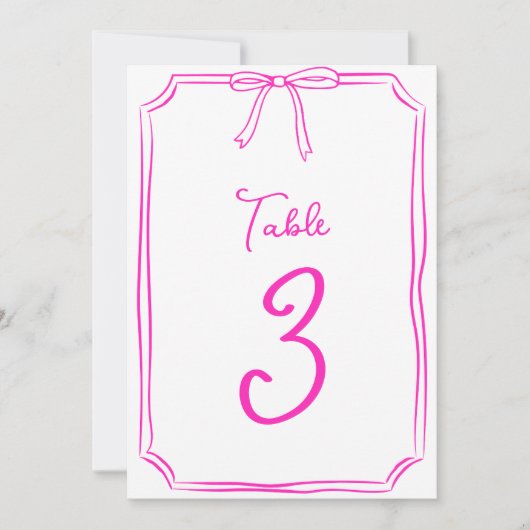 Carte Coquette à mâchoire tirée à la main rose chaude Nu (Devant)