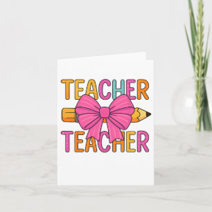 Carte Coquette Bow Cadeaux Professeur Heureux Premier Jo