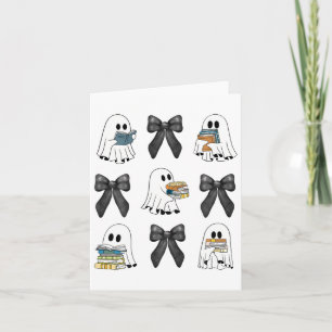 Carte Coquette Bow Fantôme Lecture Livres Sweat Hallowee
