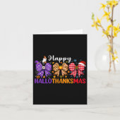 Carte Coquette Bow Hallothanksmas Halloween Merci (Fleur jaune)