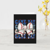 Carte Coquette Bow Jour Baseball Softball Funny Chee (Fleur jaune)