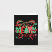 Carte Coquette Bow Joyeux Noël Snowflake Xmas Pyjama (Devant)