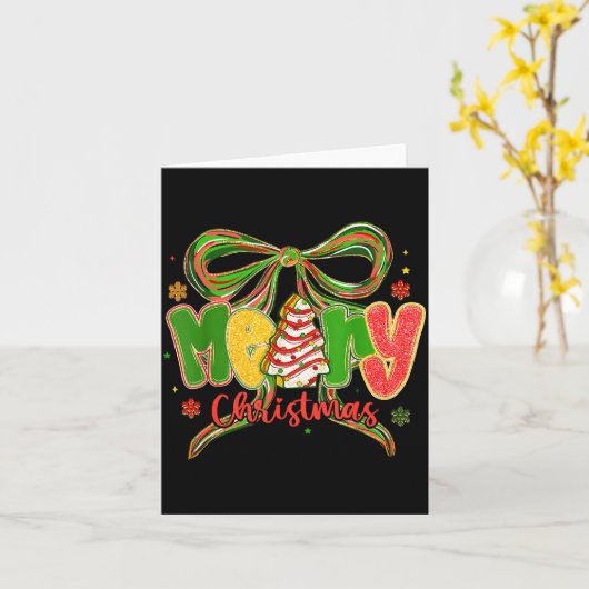 Carte Coquette Bow Merry Christmas Xmas Family Pajamas H (Fleur jaune)