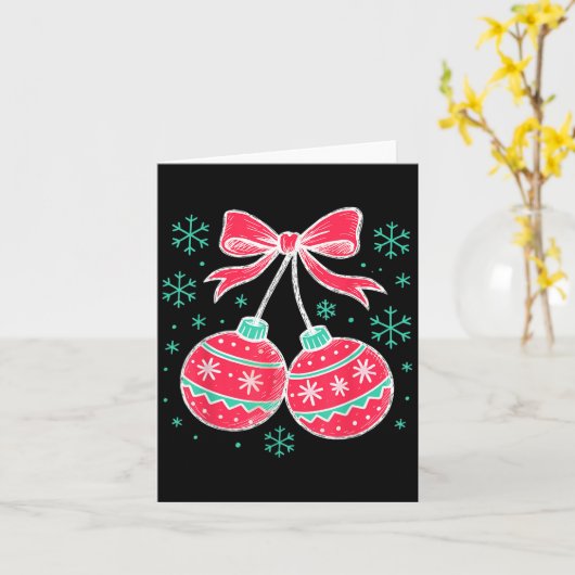 Carte Coquette Bow Nuts Ornement Noël Noël Noël Famille (Fleur jaune)