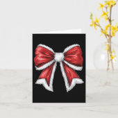 Carte Coquette Bow Santa Claus Joyeuses femmes de Noël X (Fleur jaune)