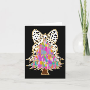 Carte Coquette Bow sapin de Noël Filles Filles de Noël d