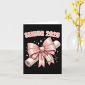 Carte Coquette Bow Senior 2025 Graduation Long Sleeve (Fleur jaune)