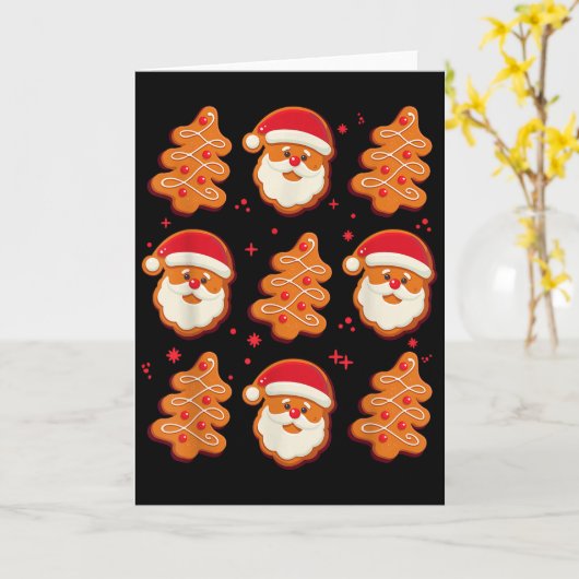 Carte Coquette Christmas Tree Cake Santa Claus Nk Christ (Fleur jaune)
