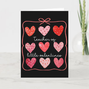 Carte Coquette de la Saint-Valentin pour enseignant Cœur