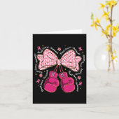Carte Coquette Gants de boxe Pink Ribbon Cancer du sein (Fleur jaune)