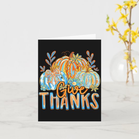 Carte Coquette Give Thanks Christian Thanksgiving Floral (Fleur jaune)