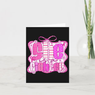 Carte Coquette, guerrière du cancer du sein Ruban rose E