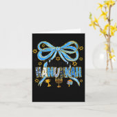 Carte Coquette Hanukkah Bow Jewish Bow Menorah Bow Women (Fleur jaune)