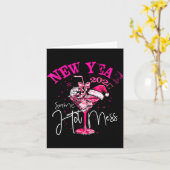 Carte Coquette New Year Same Hot Mess 2025 Funny New Yea (Fleur jaune)
