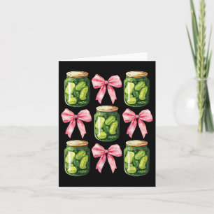 Carte Coquette Pickle En Canne Bows Jote Jar Fille Femme