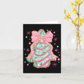Carte Coquette Pink Bow Christmas Tree Cake Preppy Chris (Fleur jaune)