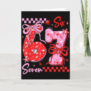 Carte Coquette Préparatoire Rétro Arc 6 7 Six Sept Amour