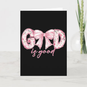 Carte Coquette Saint-Valentin Nœud Dieu Est Bon Bible Ch