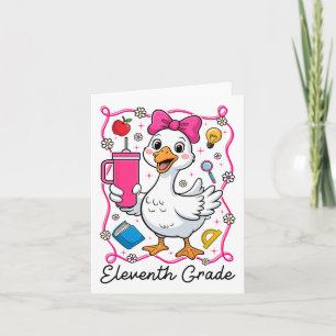Carte Coquette Silly Goose 11e année fille enfant 1er jo