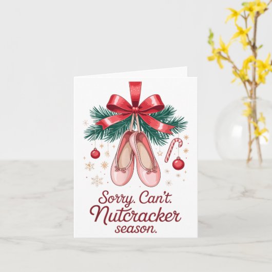 Carte Coquette Sorry Can't Nutcracker Season Sugar Plum (Fleur jaune)