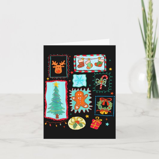 Carte Coquette Tis The Season Christmas Santa Nk Preppy (Devant)