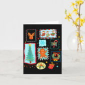 Carte Coquette Tis The Season Christmas Santa Nk Preppy (Fleur jaune)