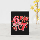 Carte Coquette Valentine 67 Six Seven Bow Valentines 6 7 (Fleur jaune)