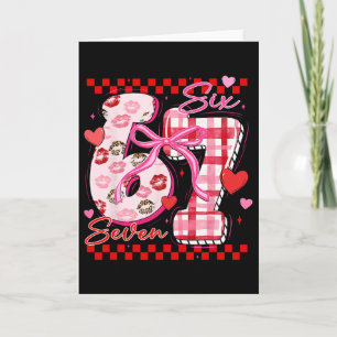 Carte Coquette Valentine 67 Six Seven Cœur Arc Valentin