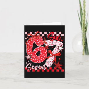 Carte Coquette Valentine 67 Six Seven Prépa Cœur Arc N