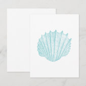Carte Coquillage marin Vintage nautique (Devant / Derrière)
