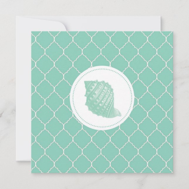 Carte Coquillage Vintage moderne (Devant)