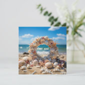 Carte Coquillages de Noël Starfish Perles de corail (Debout devant)