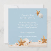 Carte Coquillages de Noël Starfish Perles de corail (Dos)