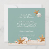 Carte Coquillages de Noël Starfish Sable Dollars Tropica (Dos)