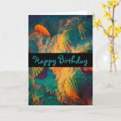 Carte Coquillages et sable (Fleur jaune)