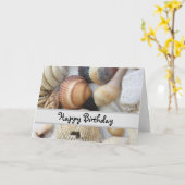 Carte Coquillages Pour Aimer Anniversaire (Fleur jaune)