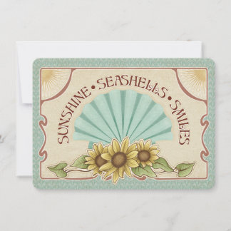 Carte Coquillages Sourires Vibes Vintage de Soleil