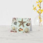 Carte Coquillages vintages...carte de note (Fleur jaune)